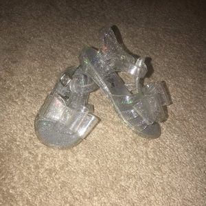 Toddler clear glitter sandals